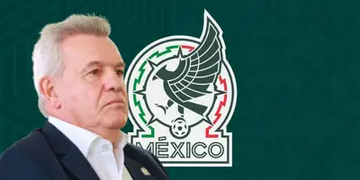 Javier Aguirre junto al escudo del Tri / FOTO ESPN