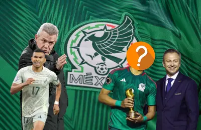 Javier Aguirre, Orbelín Pineda y jugador incógnito/Foto Mosaic Lille.