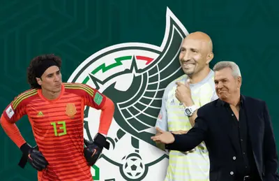 Javier Aguirre, Óscar Pérez y Guillermo Ochoa/Foto Al momento.mx