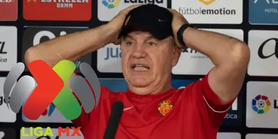 Javier Aguirre sorprendido en confe de prensa con Mallorca. Foto: Récord