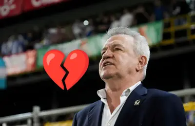 Javier Aguirre y emoji de corazón roto a su lado/ Foto El Diario de Yucatán.