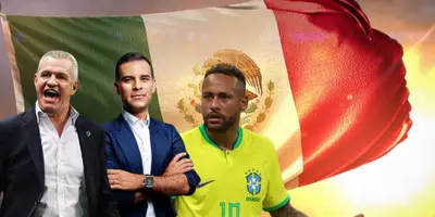 Javier Aguirre y Rafa Márquez junto a Neymar Jr / FOTO MEDIOTIEMPO