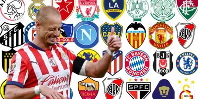 Javier Hernández junto a equipos de fútbol / FOTO X