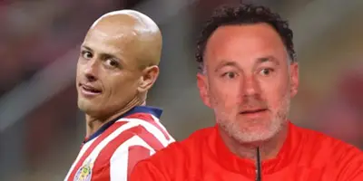 Javier Hernández junto a Gabriel Milito / FOTO JUAN FÚTBOL