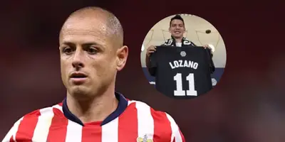 Javier Hernández junto a Hirving Lozano / FOTO AP NEWS