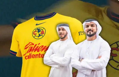 Jeques árabes y playera de las Águilas/Foto Club América.