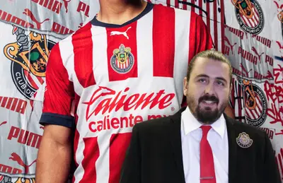 Jersey de Chivas y Amaury Vergara/Foto Todo sobre Camisetas.