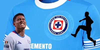Jersey de Cruz Azul de fondo, tomado de Pirma, con Romo al frente