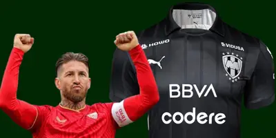 Jersey de Rayados de fondo, tomado de Tienda Rayados