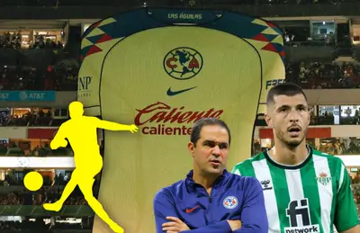 Jersey gigante del América, André Jardine y Guido Rodríguez/ Foto ESTO.