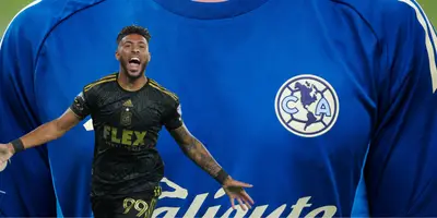 Jersey tomado de Club América, con Bouanga al frente