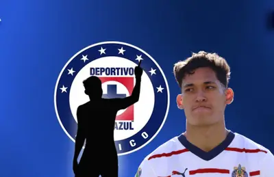 Jesús Orozco y silueta de futbolista apuntando hacia arriba/Foto Liga BBVA.