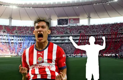 Jesús Orozco y silueta de futbolista celebrando/Foto ESPN.