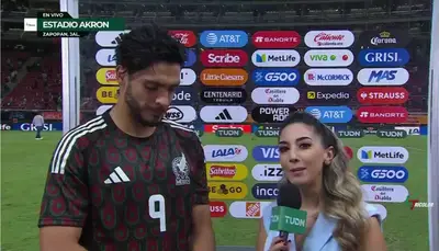 Jiménez en entrevista con TUDN tras México vs USA. Captura de TUDN