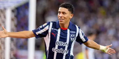 Johan Rojas festejando su gol con Rayados / FOTO TRANSFERMARKT