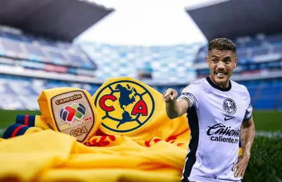 Jonathan dos Santos y playera de las Águilas/Foto Club América.