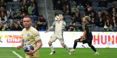 Jonathan Rodríguez en el LAFC vs Portland. Foto: Jackson Progress-Argus