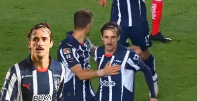 Jordi Cortizo en el Necaxa vs Rayados / FOTO X
