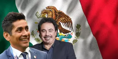 Jorge Campos junto a Hugo Sánchez / FOTO SPORTS MEDIA