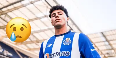 Jorge Sánchez en presentación con Porto. Foto: Porto