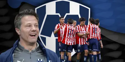 José Antonio Noriega junto a futbolistas de Chivas / FOTO RÉCORD