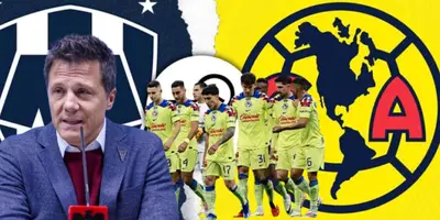 José Antonio Noriega junto a futbolistas del América / FOTO CLARO SPORTS