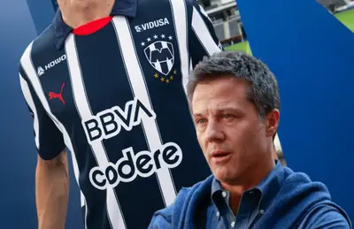José Antonio Noriega y playera de Monterrey/Foto Rayados.