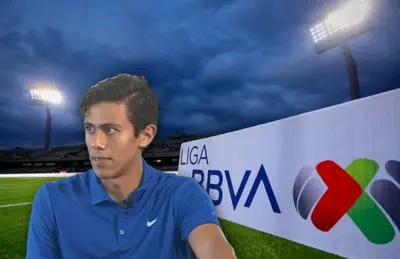 José Juan Macías y logo de la Liga MX/Foto Es de Latinos News.