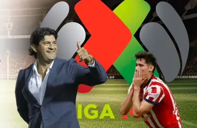 José Saturnino Cardozo, Jesús Orozco y logo de la Liga MX/ Foto Infobae.