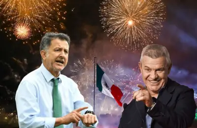 Juan Carlos Osorio y Javier Aguirre señalándolo/ Foto National Geographic.