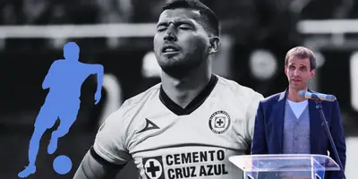 Juan Escobar lamentándose en partido con Cruz Azul. Foto: TV Azteca.