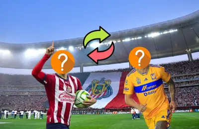 Jugador de Chivas y Tigres con el rostro tapado/ Foto TUDN.