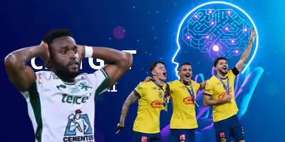 Jugador del León junto a futbolistas del América / FOTO PERIÓDICO AM