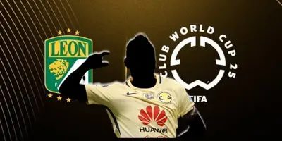 Jugador incógnito de América junto al escudo del León / FOTO BOLAVIP