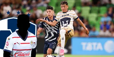 Jugador incógnito de Chivas en el Monterrey vs Pumas / FOTO X