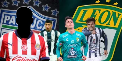 Jugador incógnito de Chivas junto a Bryan González, Paul Bellón y Alan Bautista / FOTO GETTY IMAGES