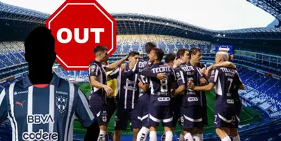 Jugador incógnito de Rayados junto a sus compañeros / FOTO RAYADOS