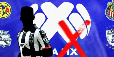 Jugador incógnito de Rayados junto al logo de la Liga MX / FOTO FÚTBOL TOTAL