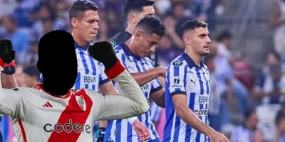 Jugador incógnito de River Plate junto a jugadores de Rayados / FOTO IMAGO7