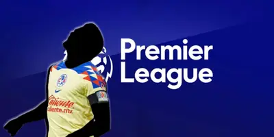 Jugador incógnito del América junto al logo de la Premier League / FOTO ESPN