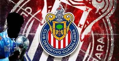 Jugador incógnito del Pachca junto al escudo de Chivas / FOTO INSTAGRAM