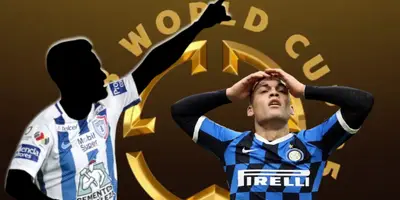 Jugador incógnito del Pachuca junto a Lautaro Martínez / FOTO AS MÉXICO