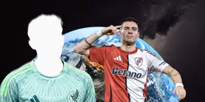 Jugador incógnito del Tri junto a Franco Mastantuono / FOTO CRITERIO HIDALGO