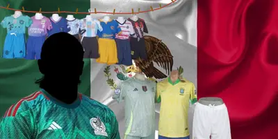 Jugador incógnito del Tri junto a jerserys / FOTO FACEBOOK