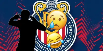 Jugador incógnito junto al escudo de Chivas / FOTO FACEBOOK