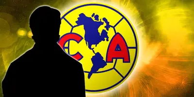 Jugador incógnito junto al escudo del América / FOTO FÚTBOL TOTAL