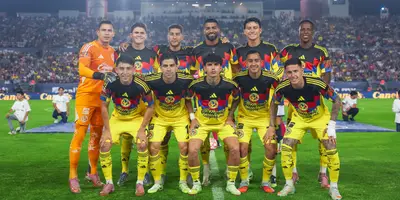 Jugadores antes de partido. Foto: Club América