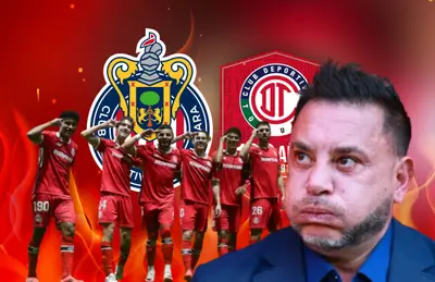 Jugadores celebrando y Antonio Mohamed/ Foto Toluca