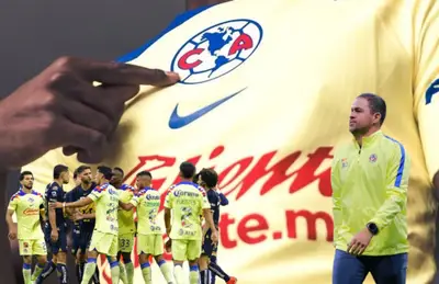 Jugadores de América y Pumas discutiendo, André Jardine observando/ Foto TUDN.