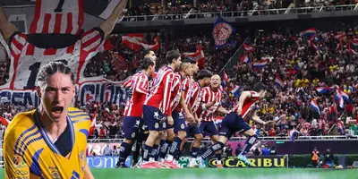 Jugadores de Chivas en partido. Foto: ESPN